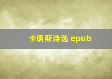 卡明斯诗选 epub